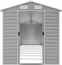 Laden Sie das Bild in den Galerie-Viewer, Boltkex Gerätehaus Hellgrau 191x810x198 cm Verzinkter Stahl
