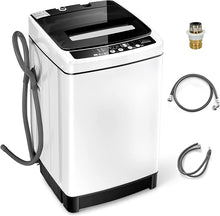 Laden Sie das Bild in den Galerie-Viewer, Giantex Vollautomatische Waschmaschine 2 In 1 Tragbar 5 Kg 8 Programme 10 Wasserstufen Weiß