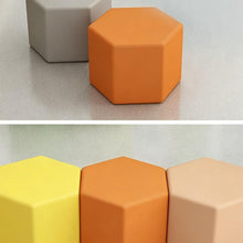 Laden Sie das Bild in den Galerie-Viewer, KIBONCY Hexagonales Modulares Sitzpouf-Set 60x40cm Mehrfarbig