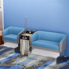 Laden Sie das Bild in den Galerie-Viewer, KIBONCY Billard-Zuschauersofa-Set 2-Sitzer 300x120 cm Blau