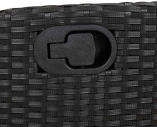 Laden Sie das Bild in den Galerie-Viewer, GFMGUEMV Poly Rattan Garten-Essgruppe 9-Tlg. Schwarz 190 cm