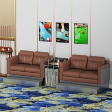 Laden Sie das Bild in den Galerie-Viewer, KIBONCY Dual Two-Seater Billiard Spectator Chair Red