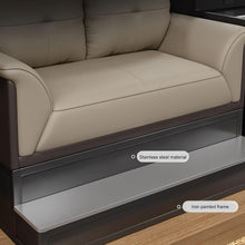 Laden Sie das Bild in den Galerie-Viewer, Generisch Billardzimmer Sofa Mit Metall-Fußstütze Massivholzrahmen Polsterstühlen Beistelltisch