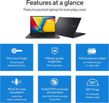 Laden Sie das Bild in den Galerie-Viewer, ASUS Vivobook 16 16 Zoll WUXGA Laptop AMD Ryzen 5 5625U 8 GB RAM 512 GB SSD Indie Schwarz