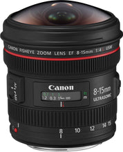 Laden Sie das Bild in den Galerie-Viewer, Canon EF 8-15mm F4 L Fisheye USM Objektiv Schwarz
