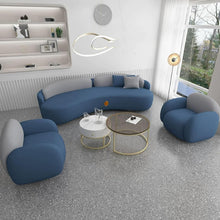 Laden Sie das Bild in den Galerie-Viewer, KIBONCY Gebogenes Sofa Aus Technischem Stoff 1,7m Set
