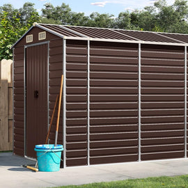 HGNFREF Metall Gerätehaus 191x895x198 cm Braun