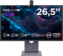 Laden Sie das Bild in den Galerie-Viewer, Lenovo Yoga Pro 27UD-10 26.5 Zoll QD-OLED 4K Monitor 120Hz 0.03ms HDMI 2.1 USB-C Schwarz