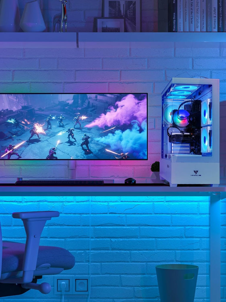 Evounic VS3W-E5-X99-2080TI Weisser ARGB Gaming PC Xeon E5 3.2 GHz RTX 2080 Ti 11 GB 32 GB RAM 512 GB SSD + 1 TB HDD