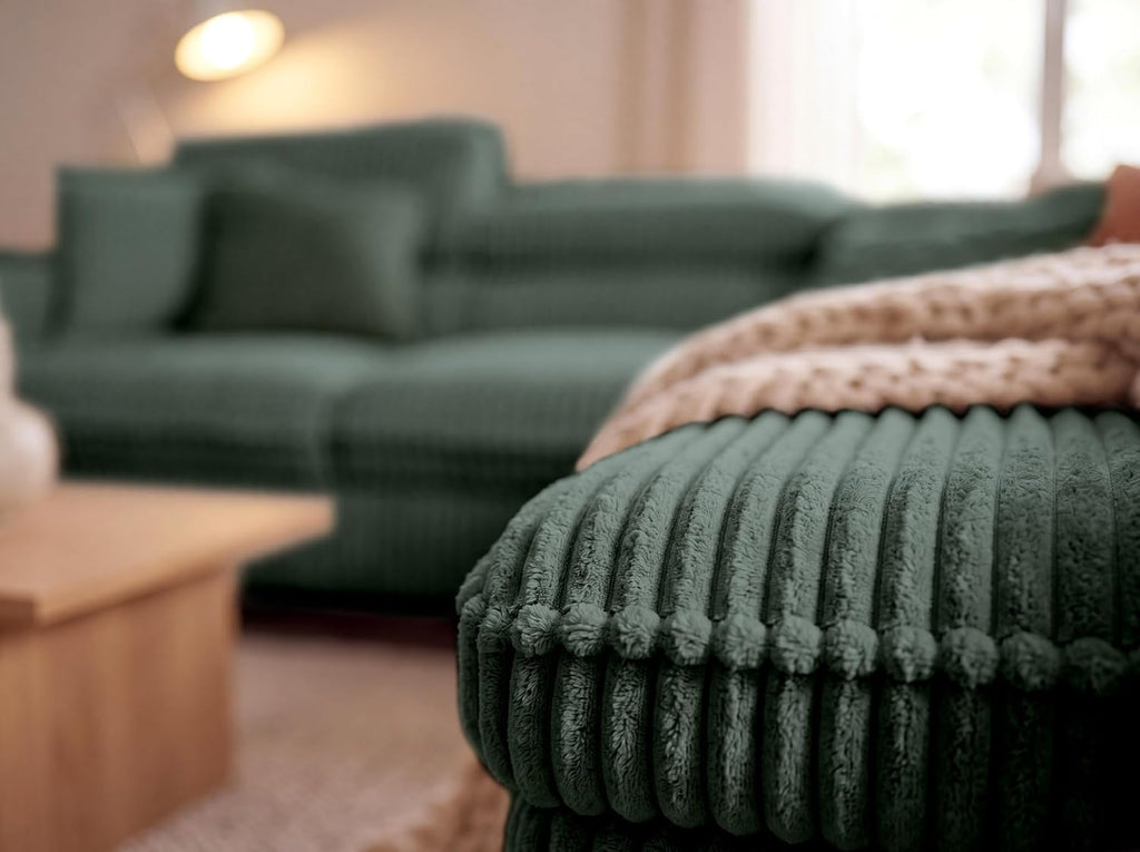 BROMARKT Cavello Ecksofa Mit Schlaffunktion Dunkelgrün Rechts