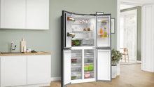 Laden Sie das Bild in den Galerie-Viewer, Bosch KMC85LBEA Serie 4 French Door Kühl-Gefrier-Kombination 189,5x85,5 cm 324/223 L NoFrost Schwarz