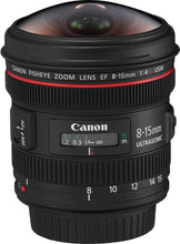 Laden Sie das Bild in den Galerie-Viewer, Canon EF 8-15mm F4 L Fisheye USM Objektiv Schwarz