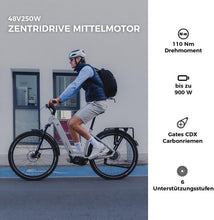 Laden Sie das Bild in den Galerie-Viewer, DERUIZ Mica Pro Trekking E-Bike Tiefeinsteiger 27,5/29 Zoll 110 Nm