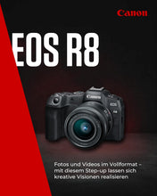 Laden Sie das Bild in den Galerie-Viewer, Canon EOS R8 + RF 24-50mm F4.5-6.3 IS STM Systemkamera 24,2 MP Schwarz