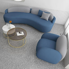 Laden Sie das Bild in den Galerie-Viewer, KIBONCY Gebogenes Sofa Aus Technischem Stoff 1,7m Set