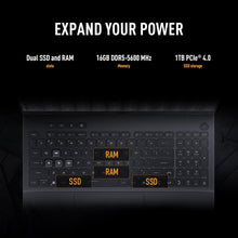 Laden Sie das Bild in den Galerie-Viewer, ASUS TUF Gaming F16 2025 16 Zoll FHD+ 165Hz IPS Gaming Laptop Core i7-14650HX RTX 5050 16GB DDR5 1TB SSD