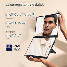 Laden Sie das Bild in den Galerie-Viewer, ASUS Zenbook Duo UX8406CA-PS99T 14 Zoll OLED 3K 120Hz Dual Touch Laptop Intel Core Ultra 9 32GB RAM 1TB SSD Grau
