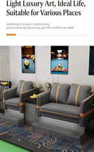 Laden Sie das Bild in den Galerie-Viewer, KIBONCY 3-Sitzer PU-Leder Billard Zuschauersofa Modulares Set Mehrfarbig