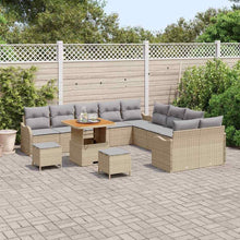 Laden Sie das Bild in den Galerie-Viewer, GFMGUEMV Poly Rattan Garten-Sofa-Set 13-Tlg. Beige &amp; Hellgrau 80 cm