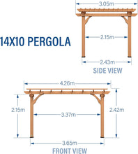 Laden Sie das Bild in den Galerie-Viewer, Backyard Discovery Holzpergola 305 X 426 Cm Freistehend
