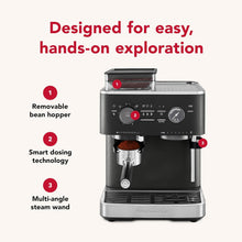 Laden Sie das Bild in den Galerie-Viewer, KitchenAid KES6551 Halbautomatische Espressomaschine 1500 W 15 Bar Schwarz