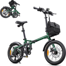 Laden Sie das Bild in den Galerie-Viewer, ENGWE Zip Faltbares E-Bike 16,9 kg 120 km Reichweite 36V 10Ah Akku 250W Motor Grün