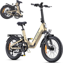 Laden Sie das Bild in den Galerie-Viewer, ENGWE L20 3.0 Boost E-Bike 48V 13,5Ah Akku 135km Drehmomentsensor Hydraulische Bremsen 20x3,0 Reifen Champagner-Gold
