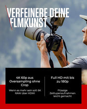 Laden Sie das Bild in den Galerie-Viewer, Canon EOS R6 Mark II Systemkamera 24,2 MP Vollformat Schwarz