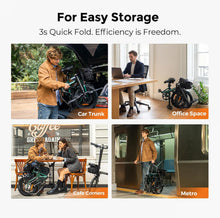 Laden Sie das Bild in den Galerie-Viewer, ENGWE Zip Faltbares E-Bike 16,9 kg 120 km Reichweite 36V 10Ah Akku 250W Motor Grün