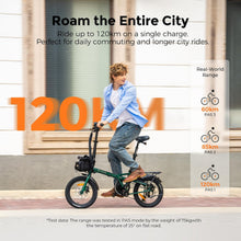 Laden Sie das Bild in den Galerie-Viewer, ENGWE Zip Faltbares E-Bike 16,9 kg 120 km Reichweite 36V 10Ah Akku 250W Motor Grün