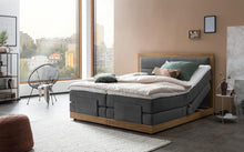 Laden Sie das Bild in den Galerie-Viewer, Belanoti MODELA Boxspringbett 160x200 Elektrisch Verstellbar 7-Zonen Taschenfederkern Matratze Inkl Visco Topper Motor Anthrazit H2/H3