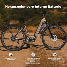 Laden Sie das Bild in den Galerie-Viewer, DERUIZ Mica Pro Trekking E-Bike Tiefeinsteiger 27,5/29 Zoll 110 Nm
