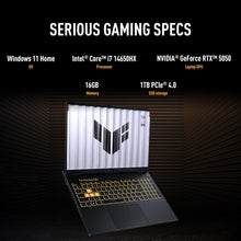Laden Sie das Bild in den Galerie-Viewer, ASUS TUF Gaming F16 2025 16 Zoll FHD+ 165Hz IPS Gaming Laptop Core i7-14650HX RTX 5050 16GB DDR5 1TB SSD