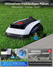 Laden Sie das Bild in den Galerie-Viewer, Ecovacs Goat O1000 Lidar Pro Mähroboter Mit Truedge Trimmer Für 1/4 Acre