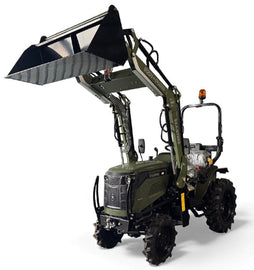 Startrac Allrad-Kleintraktor 22 Nato-Grün mit Galaxy-Garden-Pro-Bereifung + Fontlader inklusive Schaufel