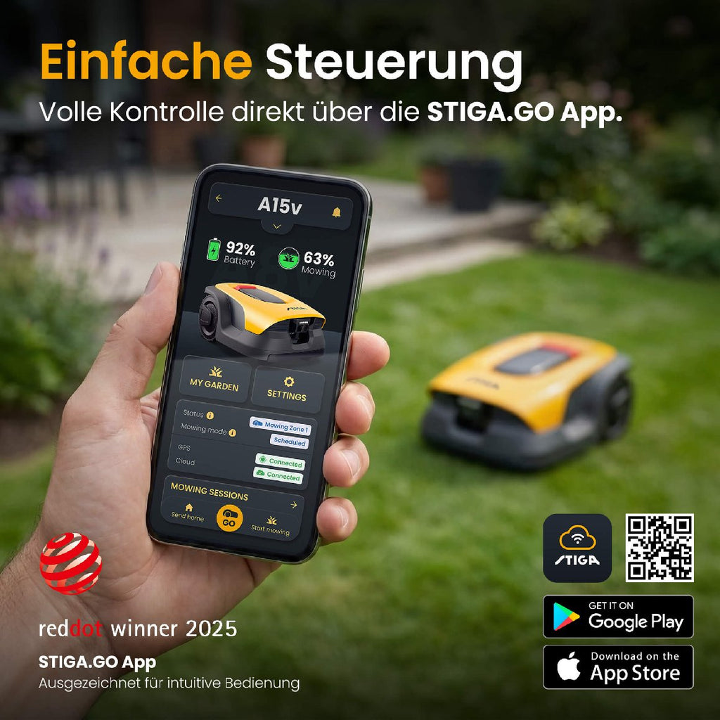 Stiga kabelloser Mähroboter A 15v - mit kostenloser Abdeckung